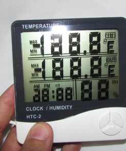 دماسنج و رطوبت سنج دیجیتال سنسور دار سه خانه مدل HTC-2