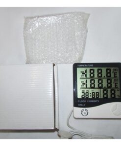بسته بندی دماسنج و رطوبت سنج دیجیتال سنسور دار سه خانه مدل HTC-2