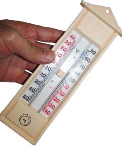 دماسنج ماکزیمم مینیمم کلید دار جیوه ای کرم رنگ طرح جدید