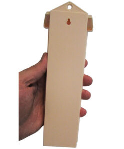 نمای پشت دماسنج ماکزیمم مینیمم کلید دار جیوه ای کرم رنگ طرح جدید