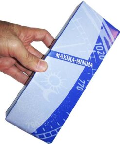 بسته بندی دماسنج ماکزیمم مینیمم کلید دار جیوه ای کرم رنگ طرح جدید