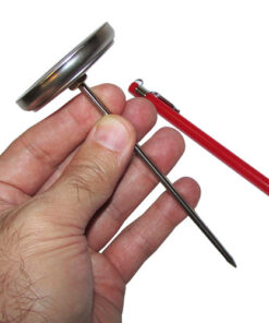 مشاهده ابعاد دماسنج غذا ، دماسنج آشپزخانه ، دماسنج خاک آنالوگ 0 تا 120 درجه