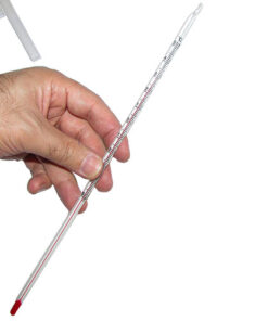 مشاهده ابعاد دماسنج الکلی میله ای -50 +50 درجه