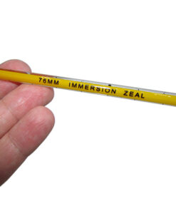 نمایش برند درج شده بروی دماسنج شیشه ای الکلی از 10- تا 110+ درجه زیل فرانسوی