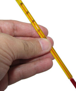 مشاهده بخش انتهایی و مخزن دماسنج شیشه ای الکلی از 10- تا 110+ درجه زیل فرانسوی