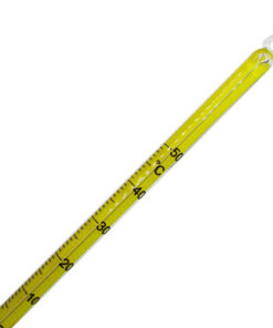 نمایی از بخش بالایی دماسنج شیشه ای الکلی از 10- تا 150+ طرح زیل فرانسه