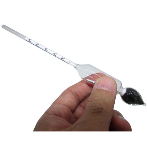 لاکتومتر شیر - Milk hydrometer با رنج ۰ تا ۴۰ مشاهده ابعاد لاکتومتر شیر در یک دست