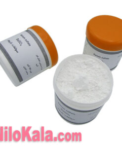 نمای قوطی باز شده باریوم سولفات ۱۰۰ گرمی محصول آلمان