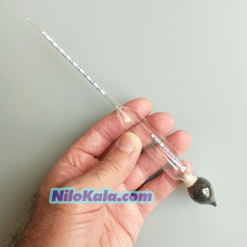 لاکتومتر شیر - Milk hydrometer با رنج ۰ تا ۴۰ نمایی از ابعاد شیر سنج