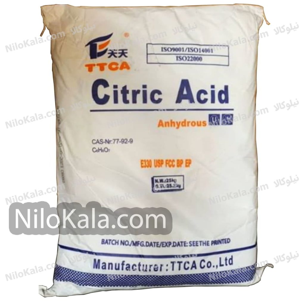 بسته بندی اصلی اسید سیتریک مارک ttca